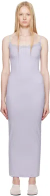 Skims Purple Fits Everybody Lace Long Slip Maxi Dress