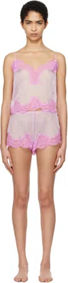 Skims Purple  Romance Lace Cami & Short Pyjama Set In Sugar Plum