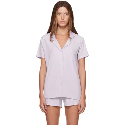 Skims Purple Soft Lounge Short Sleep Pyjama Set In Iris Mica