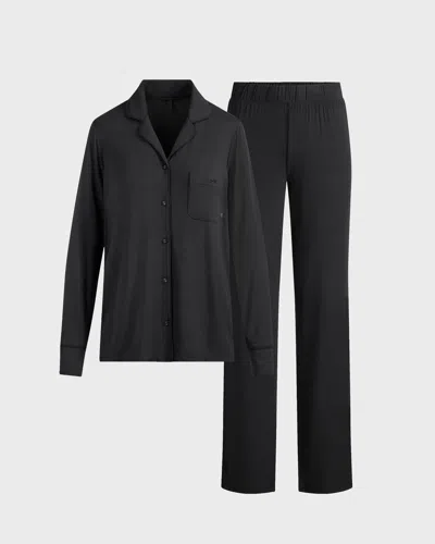Skims Pyjamasett Sleep Long Sleeve Button Up In Multi