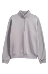 Skims Realxed Half Zip Pullover In Gray