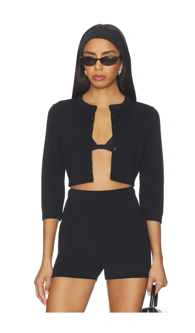 Skims Refined Knit Crop Cardigan In Multi