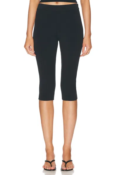 Skims Refined Knit High Waist Capri Legging In Onyx