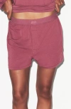 Skims Relaxed Fit Boyfriend Boxer In Pink