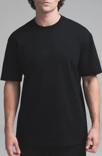 Skims Relaxed Fit Heavyweight Cotton T-shirt In Black
