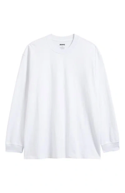 Skims Relaxed Fit Long Sleeve T-shirt In Chalk