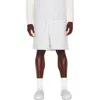 Skims Relaxed Fleece Lounge Shorts In White