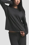 Skims Relaxed Long Sleeve T-shirt In Ash