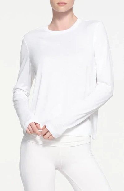 Skims Relaxed Long Sleeve T-shirt In Snow