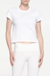 Skims Relaxed Shrunken T-shirt In Snow