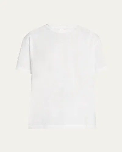 Skims Relaxed Tees Oversized Long T-shirt In Snow