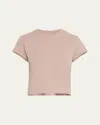 Skims Relaxed Shrunken T-shirt In Fawn