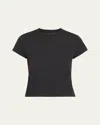 Skims Relaxed Tees Shrunken T-shirt In Onyx