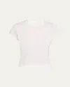 Skims Relaxed Tees Shrunken T-shirt In Snow
