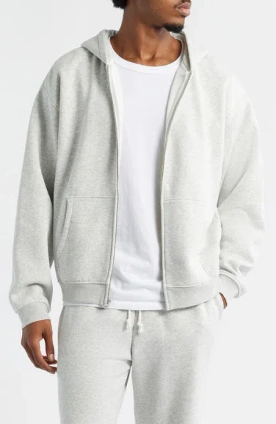 Skims Relaxed Zip-up Lounge Hoodie In Gray
