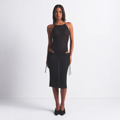 Skims Rhinestone Knit In Animal Print