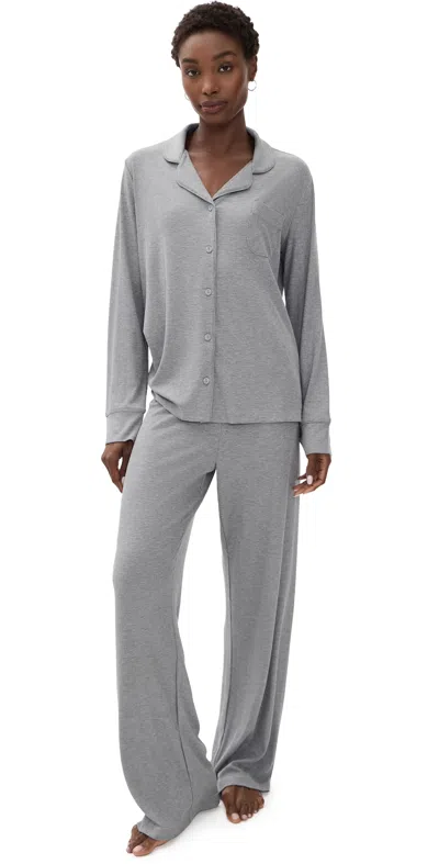Skims Rib Sleep Set Light Heather Grey