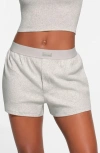 Skims Rib Stretch Cotton Loose Boxers In White