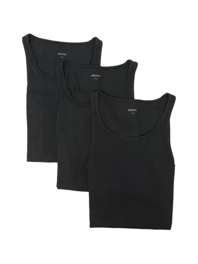 Skims Ribbed Tank Top Pack (pack Of Three) In Black