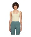 Skims Off-white Cotton Rib Tank Top In Nude