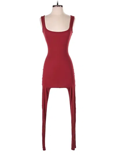 Pre-owned Skims Romper In Burgundy