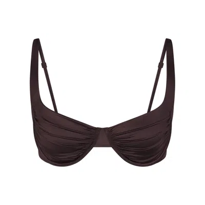 Skims Satin Swim In Brown