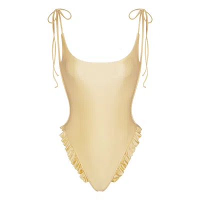 Skims Satin Swim In Brown
