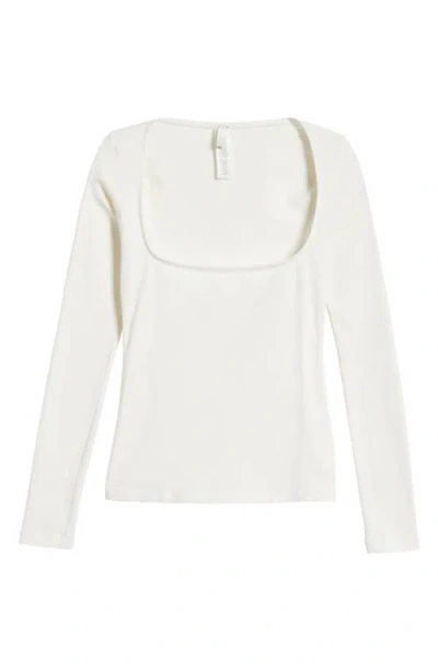 Skims Scoop Neck Cotton Blend Jersey T-shirt In Marble