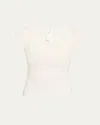 Skims Scoop-neck Cotton Jersey Tee In Neutral