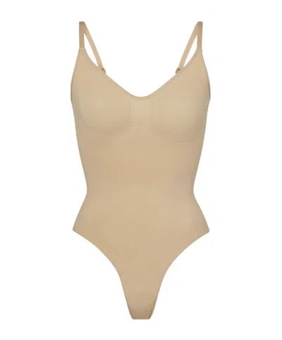Skims Sculpt Jumpsuit In Nude