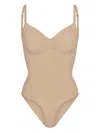 Skims Sculpted Seamless Bodysuit In Animal Print