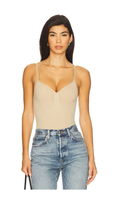 Skims Seamless Sculpt Bodysuit Brief In Brown