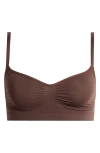 Skims Everyday Sculpt Shaper Bralette In Cocoa