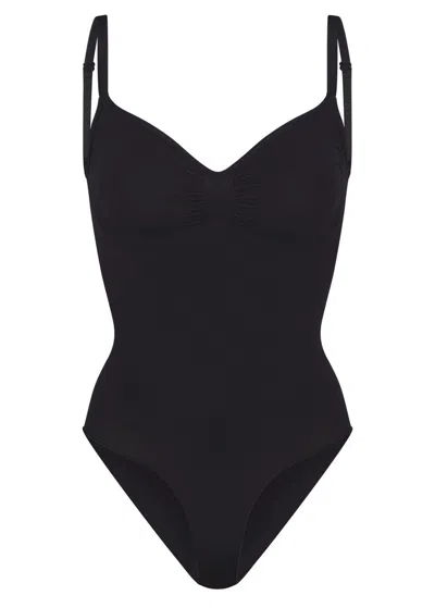 Skims Seamless Sculpt Brief Bodysuit In Animal Print
