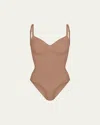 Skims Womens Sienna Sculpt Ruched Stretch-woven Body
