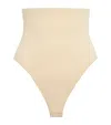 Skims Seamless Sculpt High-waist Thong In Beige
