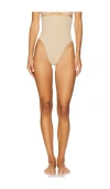 Skims Seamless Sculpt High Waist Thong In Neutral