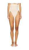 Skims Seamless Sculpt High Waist Thong In White