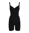 Skims Seamless Sculpt Slim-fit Stretch-woven Bodysuit In Black