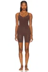 Skims Womens Cocoa Sculpt Ruched Stretch-woven Body In Brown