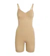 Skims Womens Clay Seamless Sculpt Slim-fit Stretch-woven Bodysuit In Nude