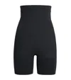 Skims Seamless Sculpt Mid-thigh Shorts In Black