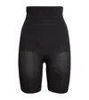 Skims Seamless Sculpt Mid Thigh Shorts In Black