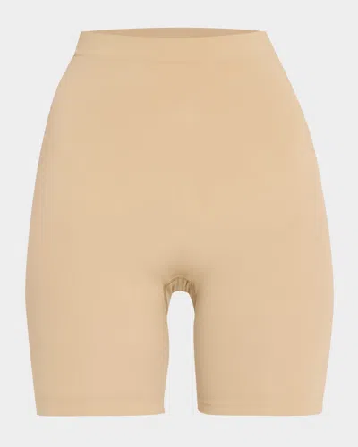 Skims Womens Clay Sculpt Fitted Stretch-woven Shorts In Nude (lingerie)