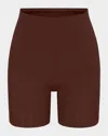 Skims Beige Soft Smoothing Shorts In Cocoa