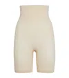 Skims Seamless Sculpt Mid-thigh Shorts In Nude