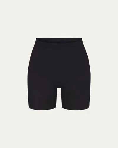 Skims Womens  Sculpt Fitted Stretch-woven Shorts In Black