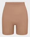 Skims Seamless Sculpt Mid-thigh Shorts In Sienna