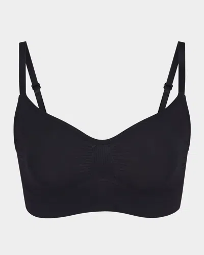 Skims Seamless Sculpt Bralette In Onyx