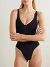 Skims Seamless Sculpt Scoop Neck Thong Bodysuit In Onyx